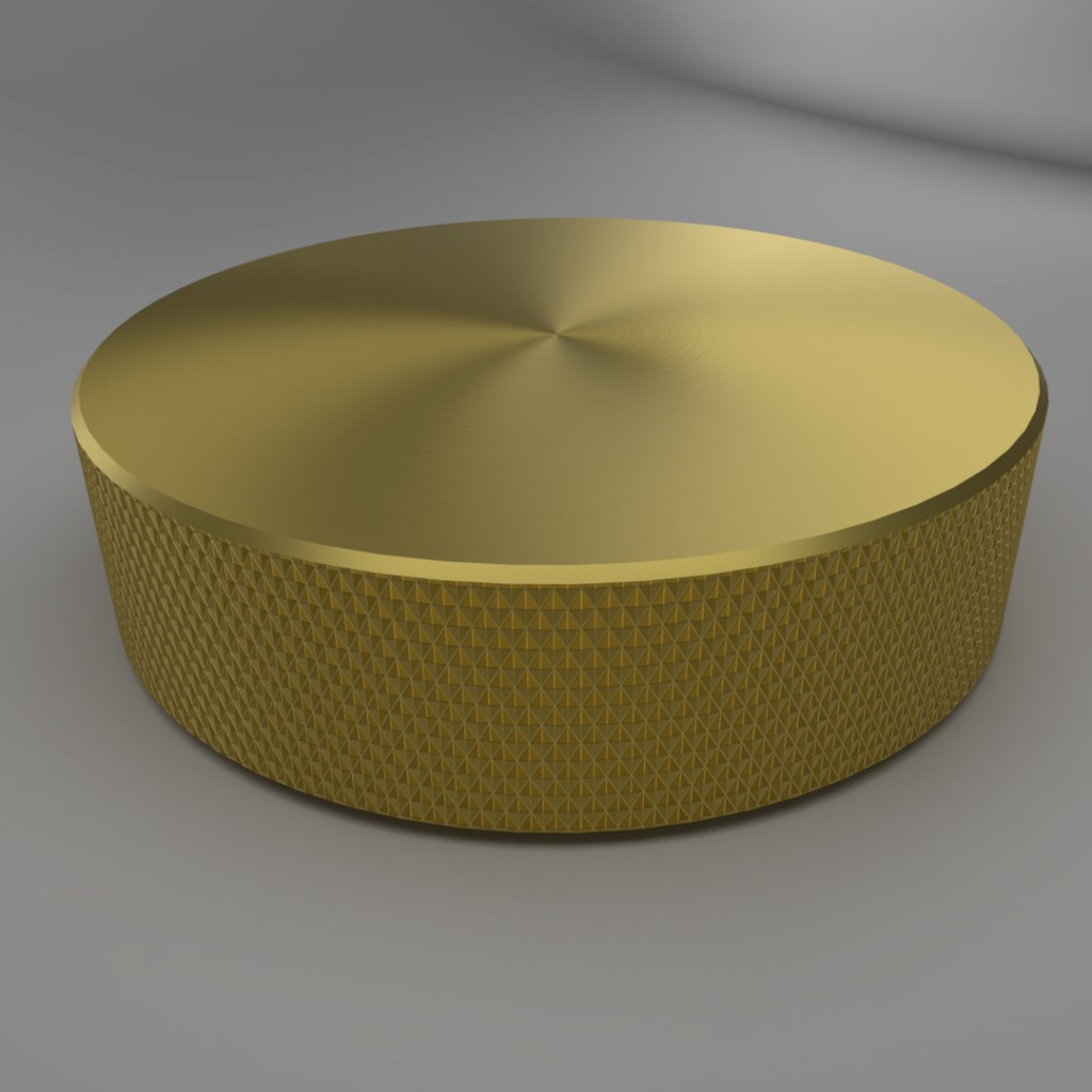 Lathed and Knurled Brass preview image 1